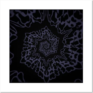 Black Spiral Lace Goth Print Posters and Art